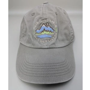 Cappello Life Is Good Mountains Speak grigio chiaro cinturino regolabile 100% cotone - Foto 1 di 7