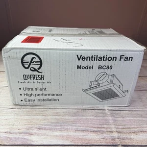 Qufresh Ultra Silent BC80 Ventilator, 80 cfm, 4 Zoll Durchmesser Kanal, NEU OPEN BOX - Bild 1 von 9