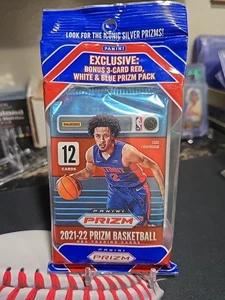 2021 22 Panini Prizm NBA Red White Blue Prizm Value Pack 12 Cards Sealed CADE - Picture 1 of 2