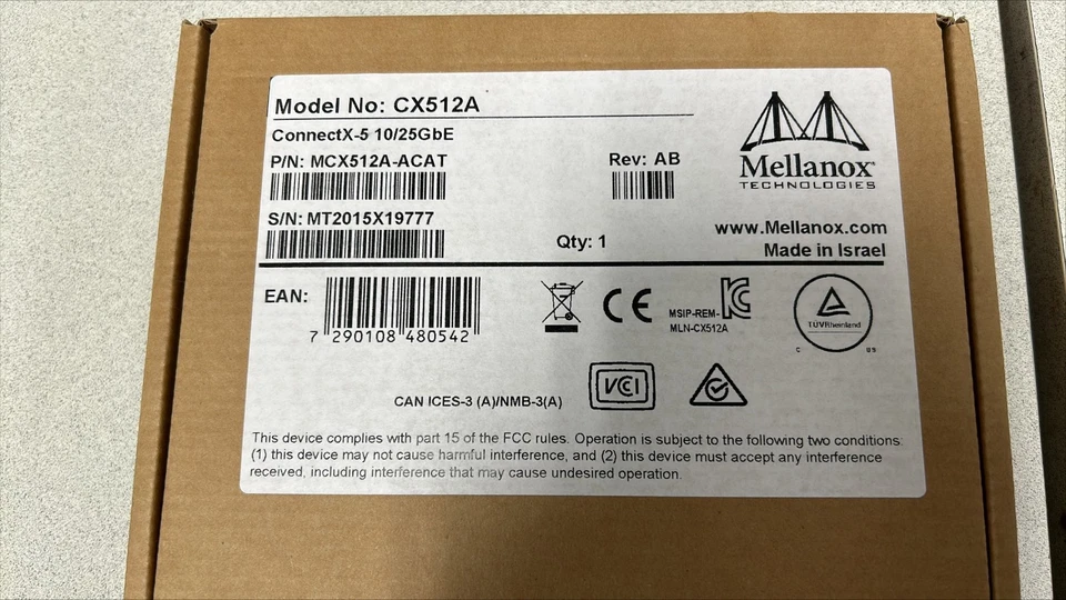 Mellanox MCX512A-ACAT ConnectX-5 EN Ethernet Adapter Card - Immagine 1 di 1