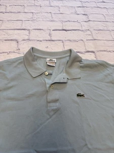Polo de algodón verde menta Lacoste talla 9 manga corta logotipo de cocodrilo ajuste regular - Imagen 1 de 8
