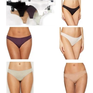 DKNY Womens Litewear Low-Rise Mesh-Trim Thong Choose Size & Color DK5001 New - Picture 1 of 9