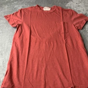 Ralph Lauren RRL Doble RL Para hombres Prenda Teñida Rojo Bolsillo Camiseta Talla Mediana M - Imagen 1 de 4
