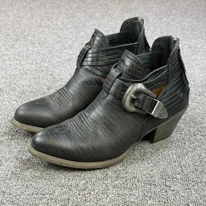 Ariat Dulce schwarze Leder Western Stiefeletten mit Schnallen und Cutouts Größe 8,5 B - Bild 1 von 12