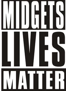 BÜGELBILD / HEAT PRESS / (T-Shirt) Brustlogo / MIDGETS LIVES MATTER / ENGLAND - Bild 1 von 4