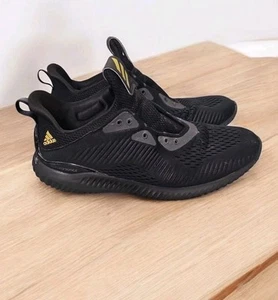Adidas Alphabounce 1 Black Gold Metallic Sneakers Running Shoes Men Size US 13 - Imagen 1 de 8