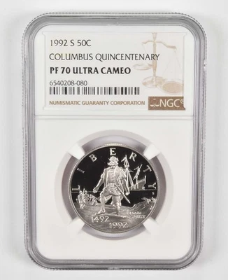 1992-S Commemorative Half Dollar Columbus Quincentenary PF70 NGC *0893 - Image 1 of 4