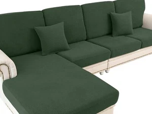Couch Cushion Covers for Sectional Sofa L Shape Washable Separate Seat Chaise... - Picture 1 of 6
