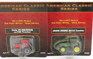 HO 1/87 Scale Ertl 15065/33556 Case & John Deere Tractor - Picture 1 of 3