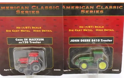  HO 1/87 Scale Ertl 15065/33556 Case & John Deere Tractor  - Image 1 of 3