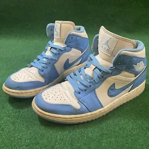 2013 Nike Air Jordan 1 Retro Mid UNC University Blue Men’s Size 9.5 554724-106 - Picture 1 of 12