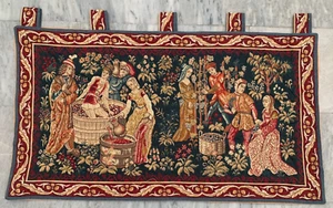 Vintage French Floral Tapestry Wall Hanging Romantic Bedroom Décor 105x58 cm - Picture 1 of 10