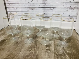 Set Of 8 Lenox Crystal Gold Rim Port Wine Glasses - Picture 1 of 5
