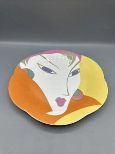 Vintage Sango Larry Laslo Collection Visage Luncheon Plate 8.5" Woman Collar - Picture 1 of 5