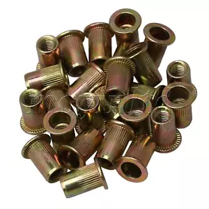 25 PIEZAS 6 mm Insertos de tuerca de remache roscada Tuerca de remachado Acero al carbono M6 - Imagen 1 de 6