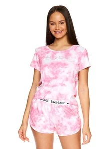 Women's Short Sleeve Pajama Set Button-Down Top & Shorts 2-Piece Set - Picture 1 of 6