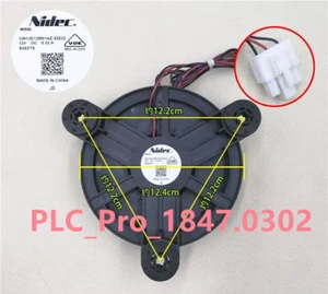 1PCS NEW Nidec GW12E12MS1AZ-52Z32 For Haier Refrigera DC 12V 0.33A Fan 3pin - Picture 1 of 4