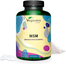 MSM Kapseln Vegavero® | 365 Kapseln | 2000 Mg Rein Methylsulfonylmethan | Vegan