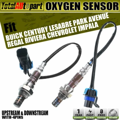 2x Sensor de oxígeno para Chevy Impala 00-03 Buick Century 1997-2000 aguas arriba y aguas abajo Foto 1 de 4