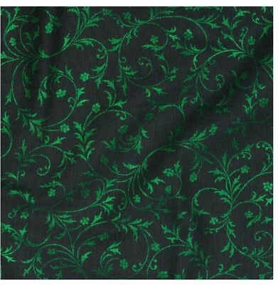 Season of Sparkle: Emerald Vines- Robert Kaufman Sold by the Yard - Image 1 of 2