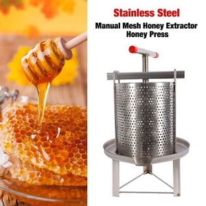Mesh Honey Wax Press Beekeeping Presser Tool Manual Stainless Steel Home Silver - Bild 1 von 11