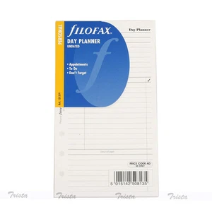 Filofax Personal Planificador de Día Diario Papel de Notas Inserto de Recarga -131319 #B9 - Imagen 1 de 6
