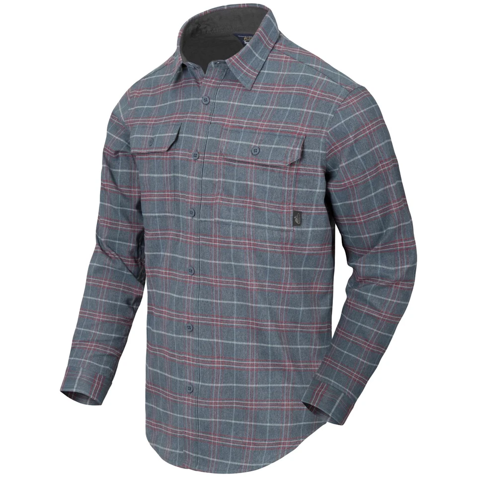 Helikon-Tex GreyMan Chemise Manche Longue Tactique Hommes Marche Graphite Plaid - Photo 1/1