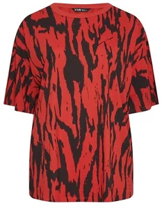 Ex Yours Ladies 100% Cotton Animal Print Oversized T-Shirt Sizes 14-40 - Picture 1 of 11