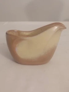 Frankoma LAZY BONES Brown Tan Art Pottery PINCHED CREAMER Mid Century Gravy 4A - Picture 1 of 3