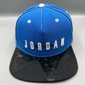 Air Jordan Mütze Herren blau schwarz bestickt Jumpman Druckknopflasche Kappe - Bild 1 von 8