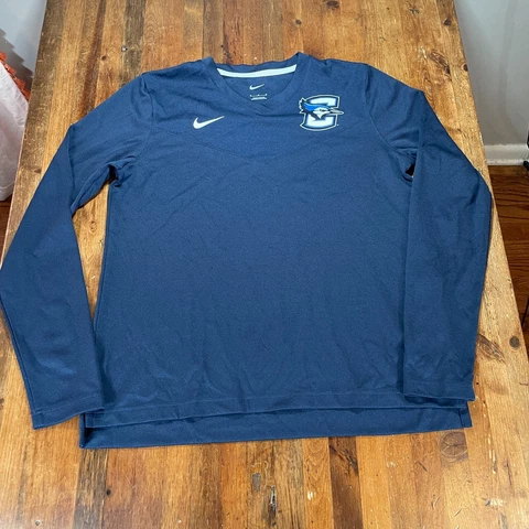 Creighton Bluejays Shirt Womens Medium Blue Casual Long Sleeve Pullover Cover