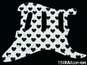 *NEW Stratocaster PICKGUARD for Fender Strat Standard 11 Hearts Print - Picture 1 of 2