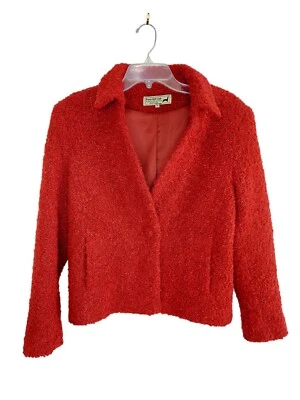 PERUVION LINK ALPACA COLLECTION Blazer Jacket Red Womens Size Medium Fully Lined - Image 1 of 4