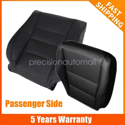 For 2008-2012 Honda Accord Passenger Bottom & Top Back Leather Seat Cover Black Foto 1 de 4