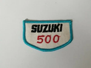 Vintage Sew On Motorcycle Jacket Patch Suzuki 3.5 inch wide - Picture 1 of 4