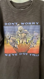 Gap Star Wars Mandalorian Boy's T-Shirt Short Sleeve Black Size L 10 100% Cotton - Picture 1 of 6