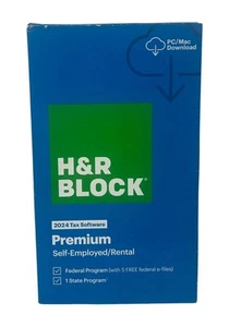 H&R Block Steuersoftware Premium 2024 PC/Mac [Boxed Key Card] - Bild 1 von 2