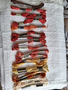 Embroidery/ Cross Stitch Thread Bundle 20 Assorted Browns/ Ecru New - Picture 1 of 2