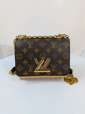 Bolso de hombro Louis Vuitton Damier mimbre ratán monograma lona torcido PM Foto 1 de 4