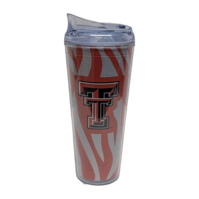 Texas Tech Red Raiders NCAA 24 oz vaso brillante taza botella de bebidas nuevo Foto 1 de 4
