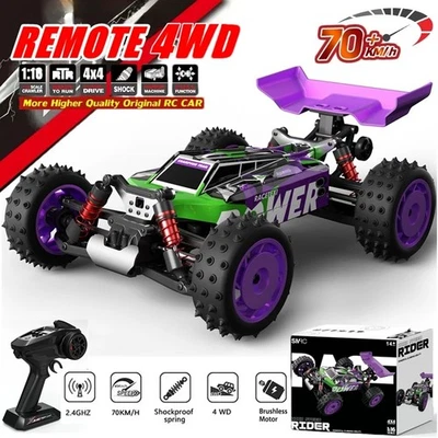 1:16 4WD RC Auto 70 KM / H Hochgeschwindigkeit Bürstenlos Off Road Monster Truck - Bild 1 von 4