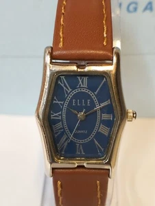 ELLE QUARTZ BLUE DIAL EL9100 WOMEN'S FULLY WORKING CONDITION WRISTWATCH - Picture 1 of 21