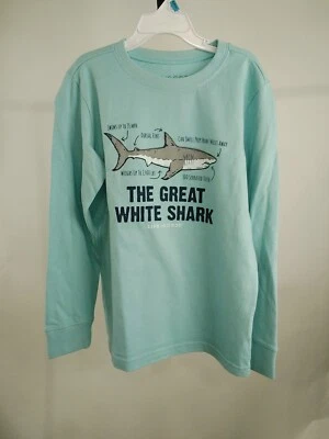 Camiseta Life is Good Kid L/S Crusher The Great White Shark Blue Mediana 81190 Foto 1 de 4