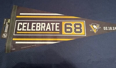 NUEVO Jaromir Jagr Jersey Retiro Banderín Celebrar 68 Pittsburgh Penguins RARO Foto 1 de 4