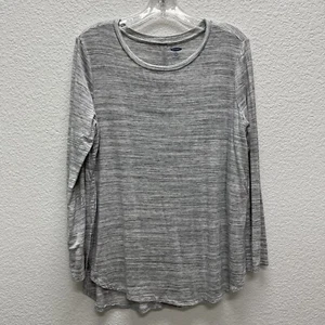 Old Navy Girls Size XL 14 Shirt Top Long Sleeve Heathered Gray Tee Luxe - Picture 1 of 7