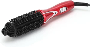 Hair Curling Iron Brush, Foldable 1 Inch Ceramic Tourmaline Ionic Hair Curler Ho - Picture 1 of 12