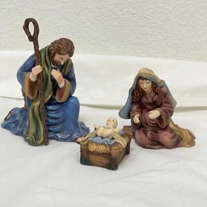 Thomas Kinkade 2001 Lot Christus Kind Maria Joseph Krippe Weihnachten 3-teiliges Set - Bild 1 von 9