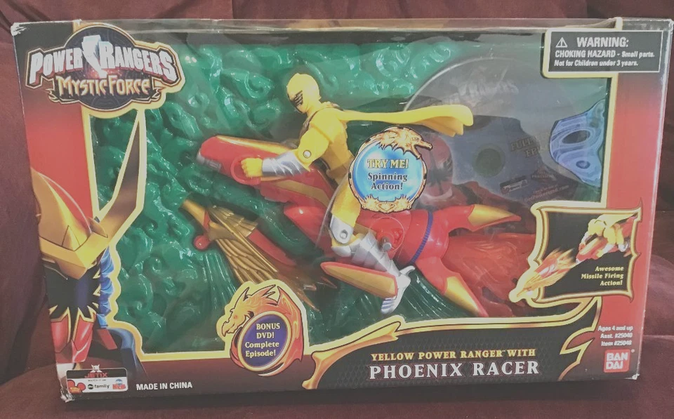 Bandai Phoenix Racer with Yellow Ranger - Power Rangers Mystic Force Action Figure