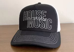 House Music, Deep House, elektronisch, Techno Music Trucker Mütze Kappe - Druckknopflasche Einheitsgröße - Bild 1 von 2