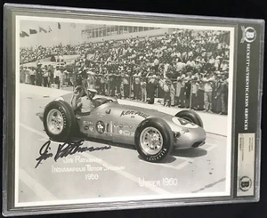 JIM RATHMANN 1960 INDIANAPOLIS INDY 500 WINNER SIGNED PHOTO BECKETT BAS 8X10 - Picture 1 of 2